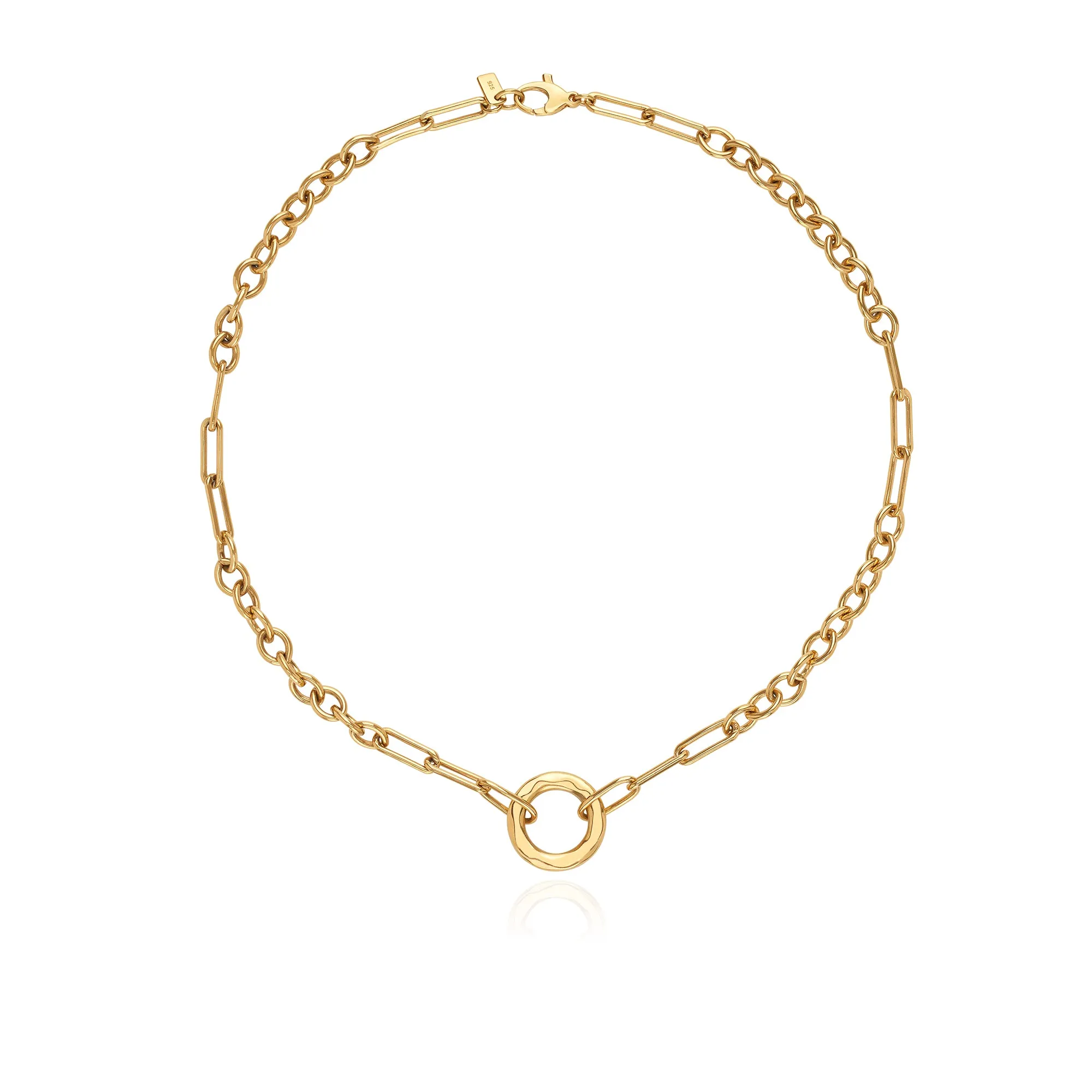 Wavy Open O Chain Necklace - Gold sold by Anna Beck product image thumbnail 3