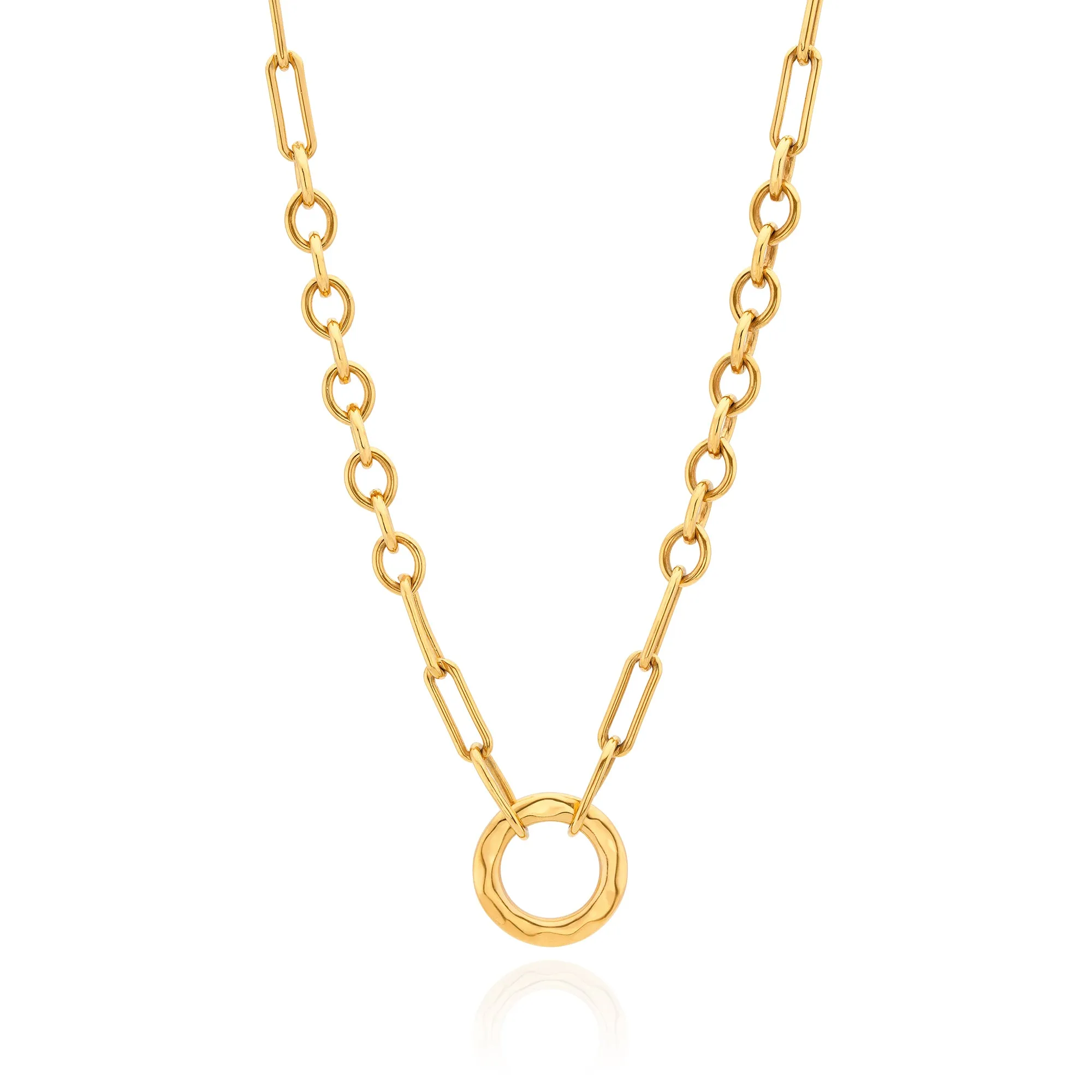 Wavy Open O Chain Necklace - Gold sold by Anna Beck