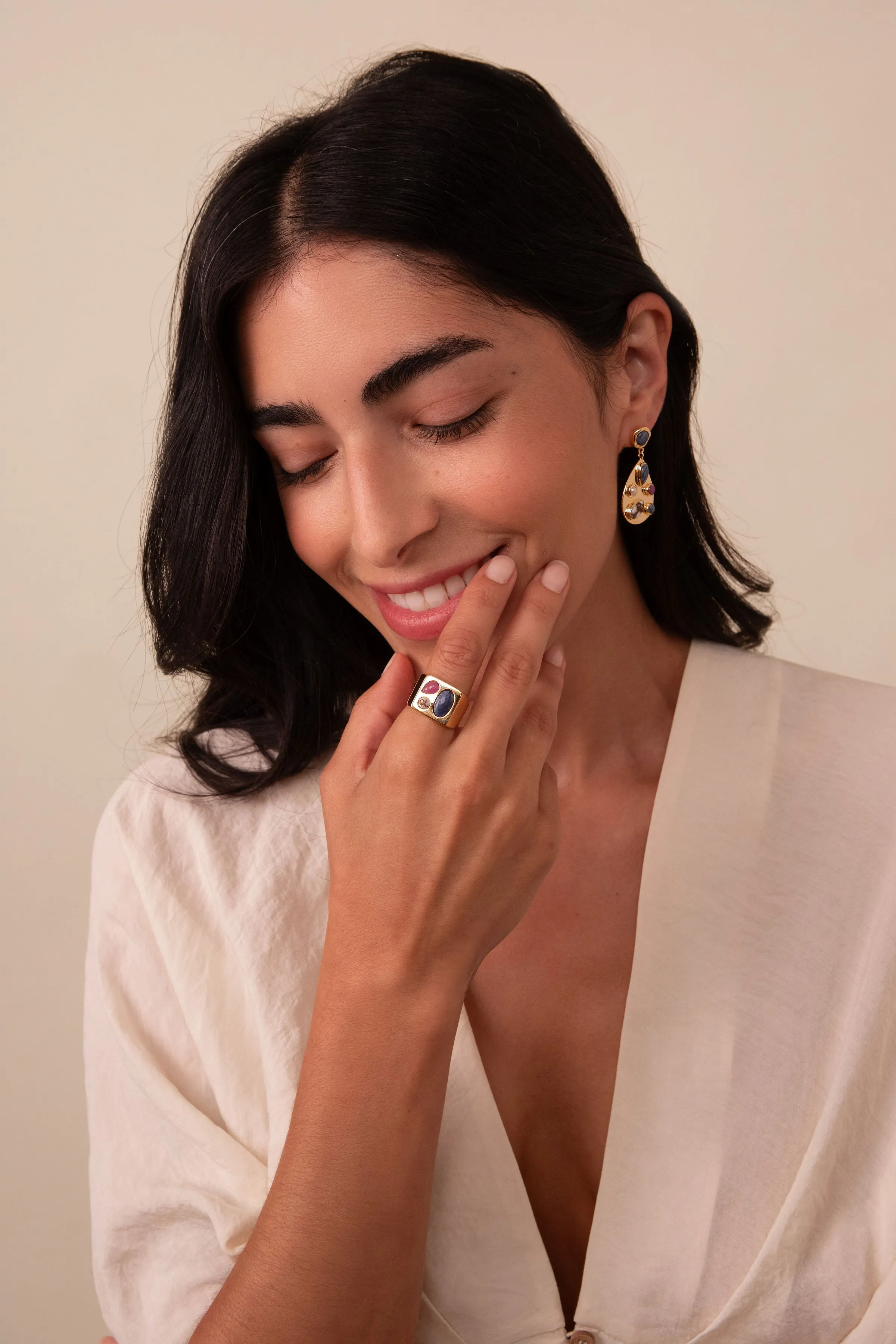 Cushion Multi-Stone Ring sold by Anna Beck product image thumbnail 3