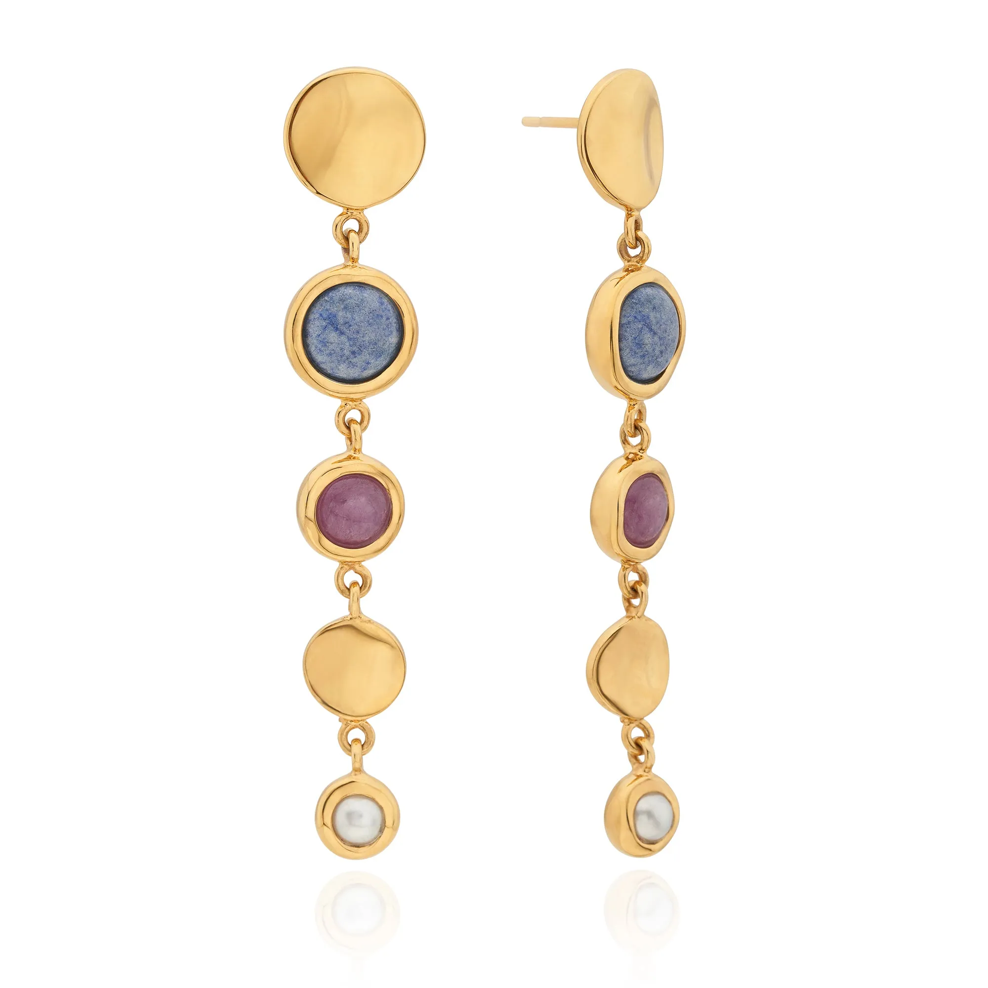 Multi Drop Stone Duster Earrings sold by Anna Beck