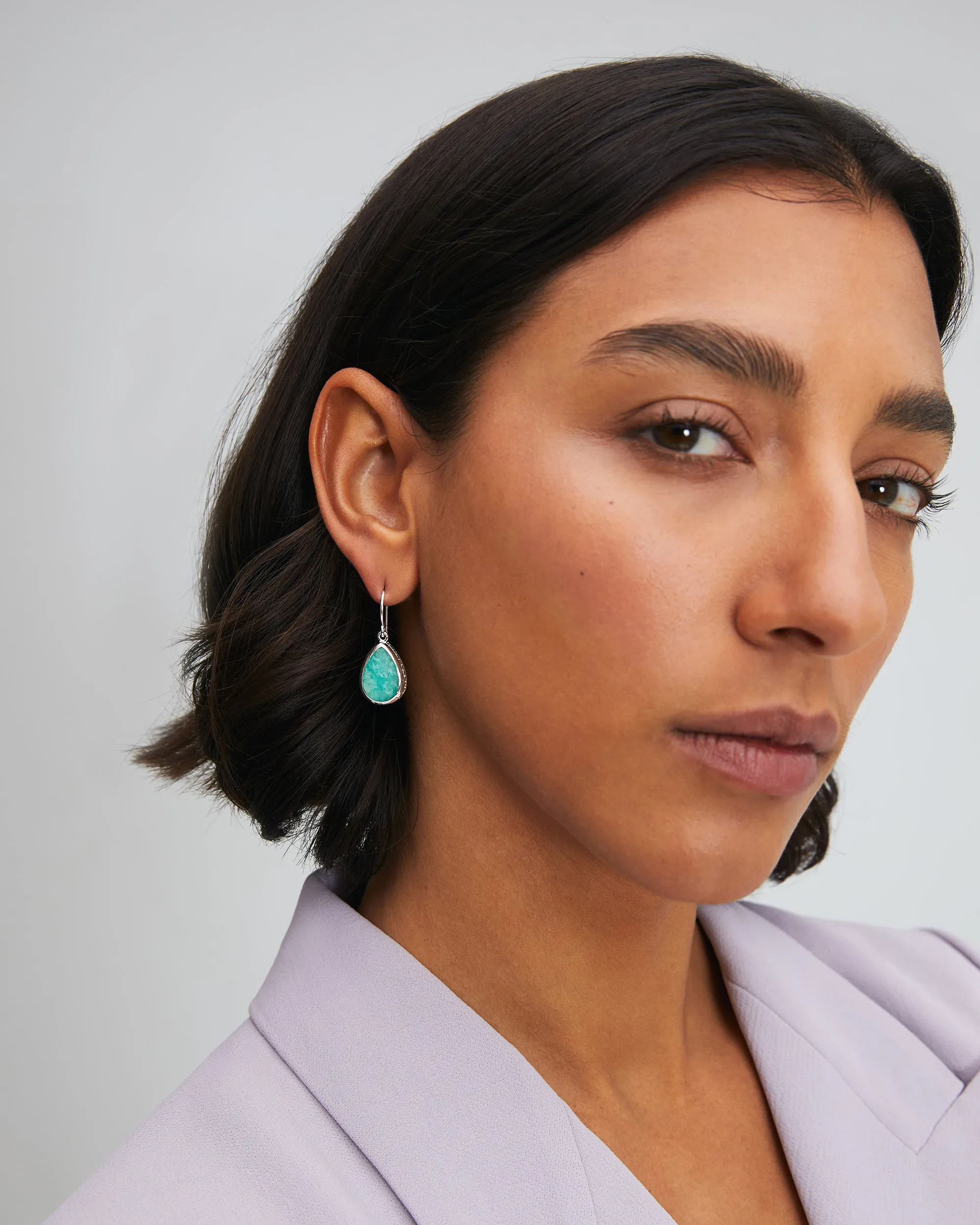 Amazonite Drop Earrings - Silver sold by Anna Beck product image thumbnail 3