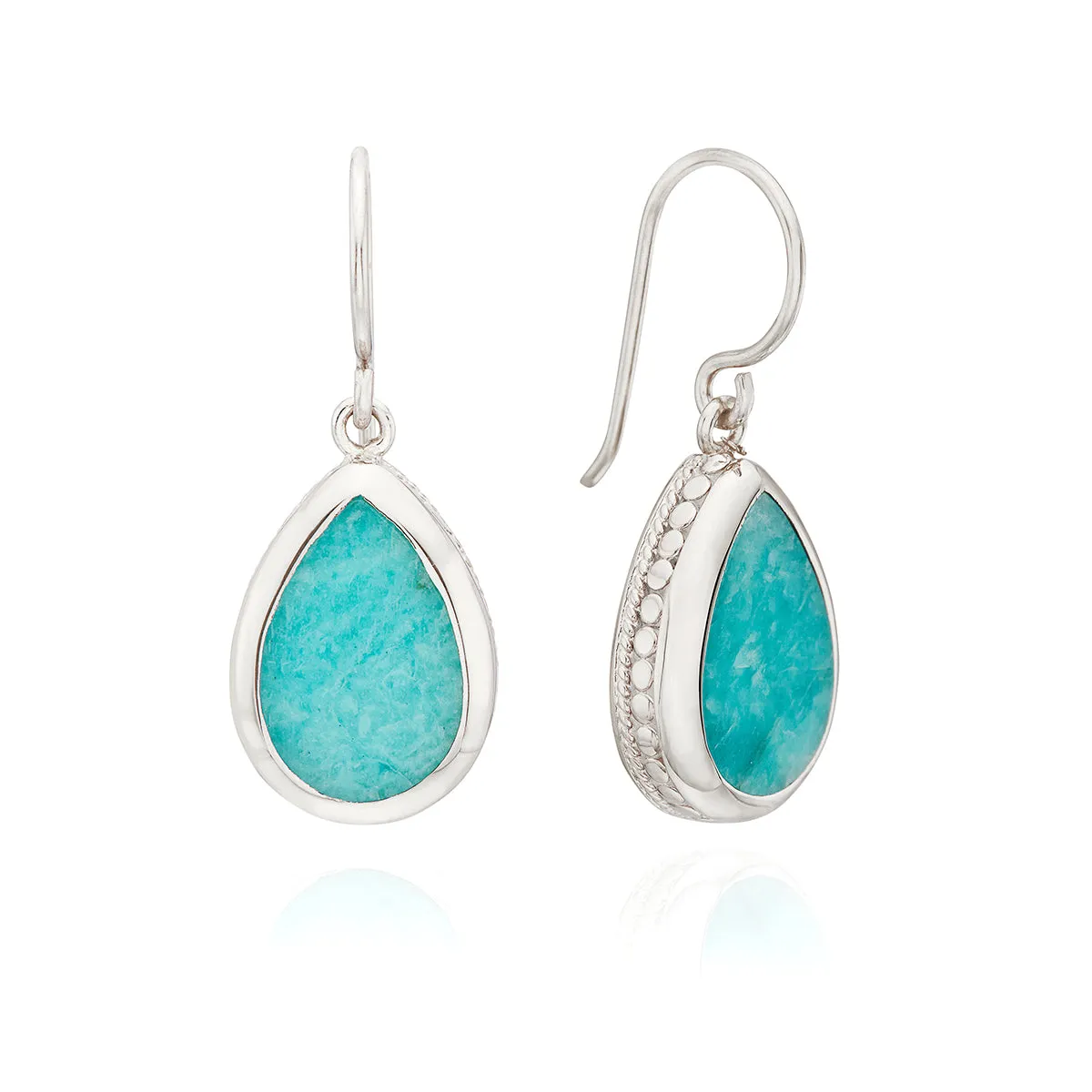 Amazonite Drop Earrings - Silver sold by Anna Beck