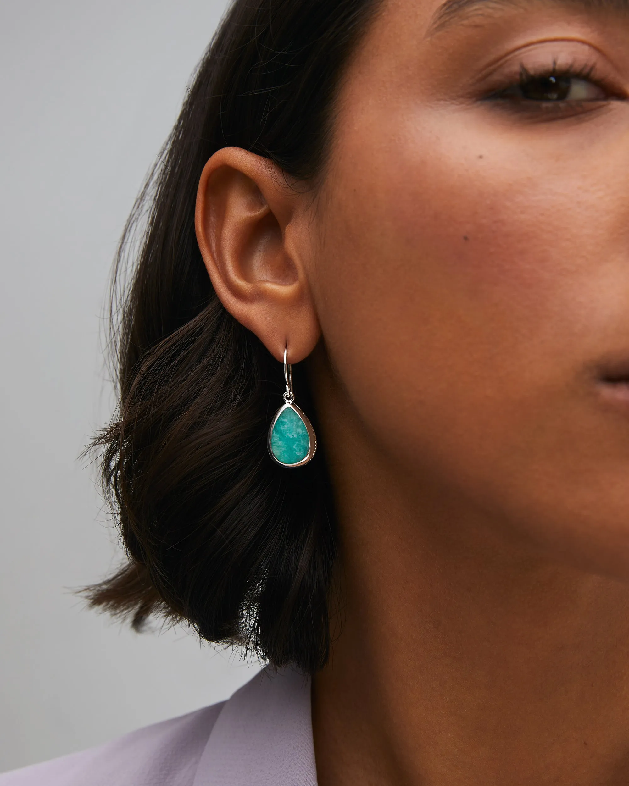 Amazonite Drop Earrings - Silver sold by Anna Beck product image thumbnail 2