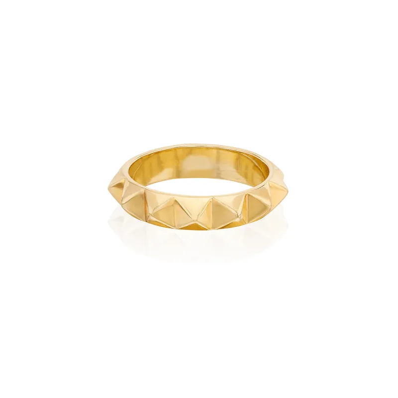 Studded Stacking Ring - Gold sold by Anna Beck