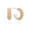Small Multi Pearl Hoop Earrings sold by Anna Beck