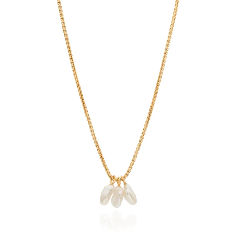 Multi-Keshi Pearl Charm Necklace sold by Anna Beck