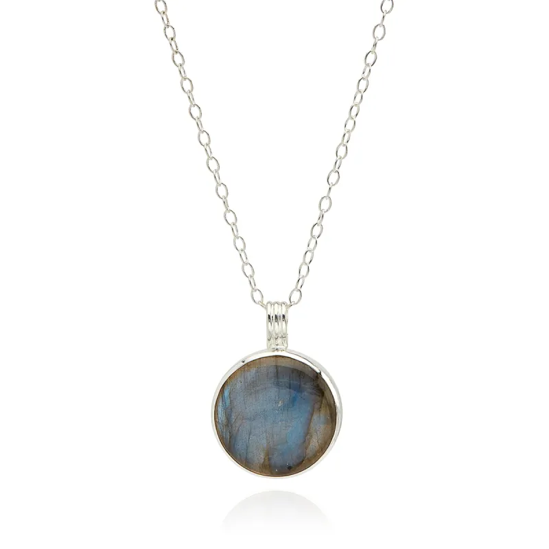 Large Labradorite Pendant Necklace - Silver sold by Anna Beck