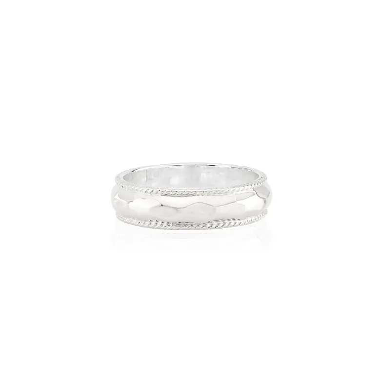 Hammered Stacking Ring - Silver sold by Anna Beck