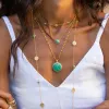 Small Turquoise Pendant Necklace sold by Anna Beck