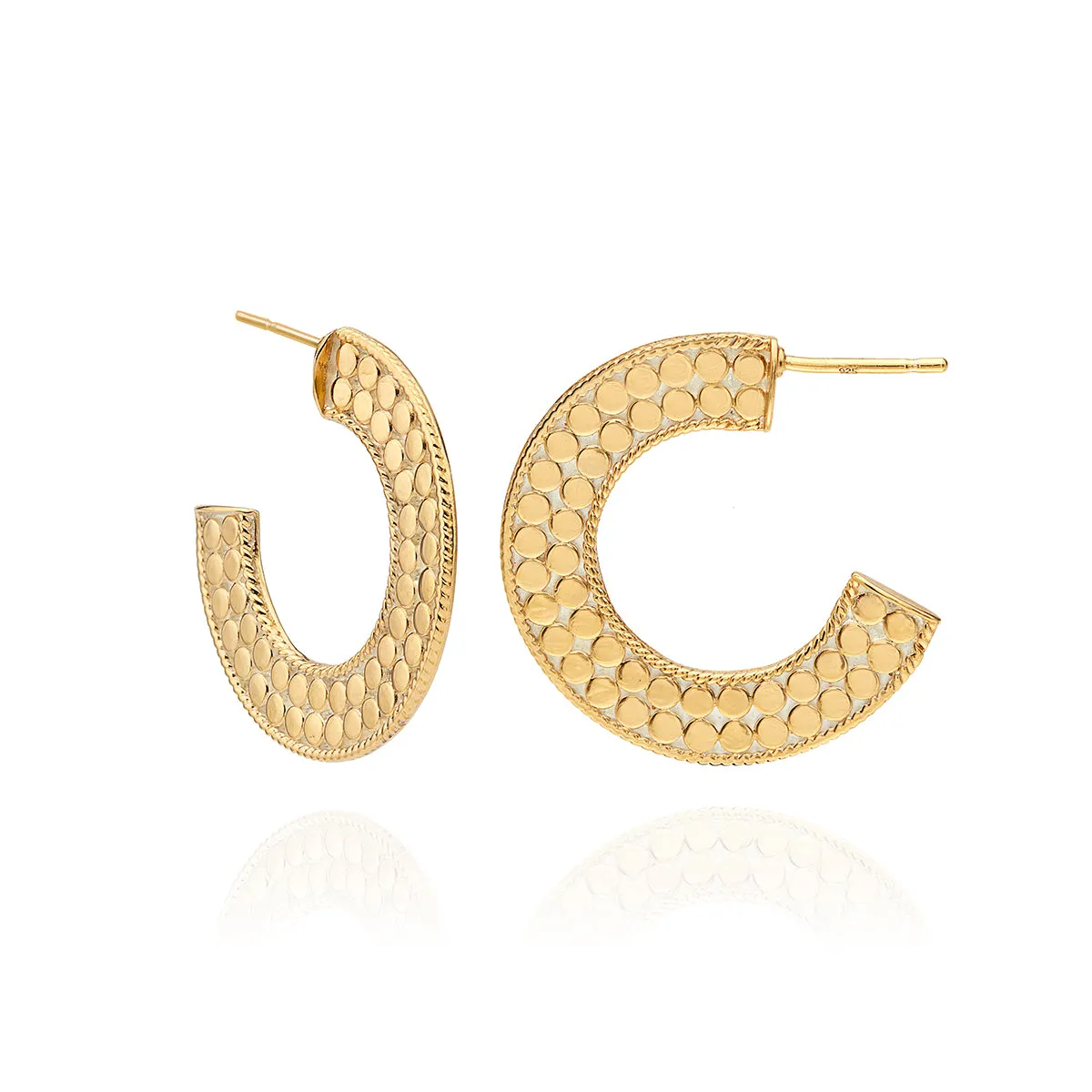 Medium Flat Hoop Earrings - Gold sold by Anna Beck product image thumbnail 2