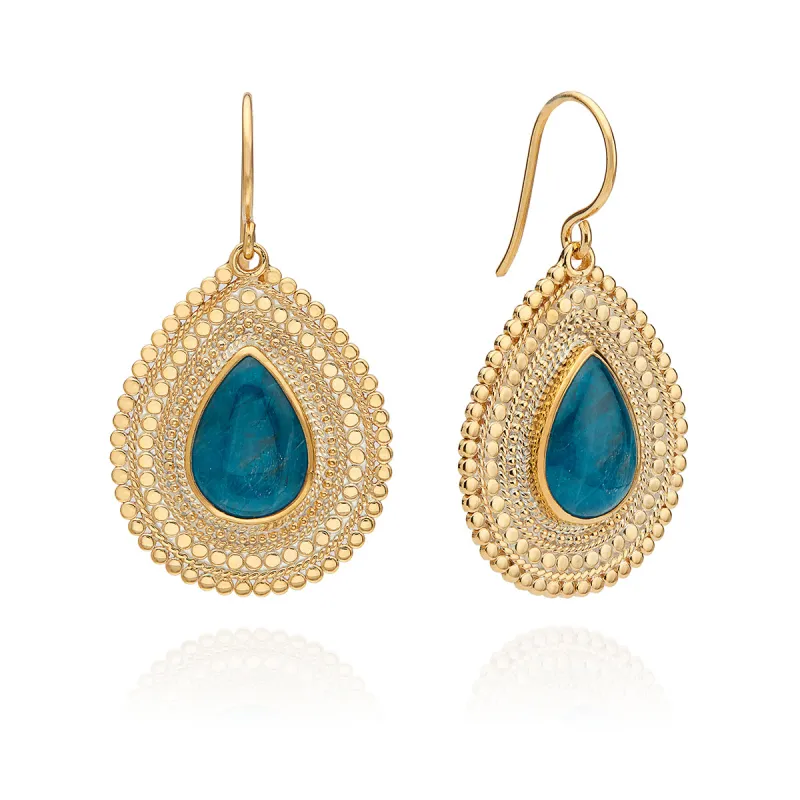 Medium Apatite Drop Earrings made by Anna Beck