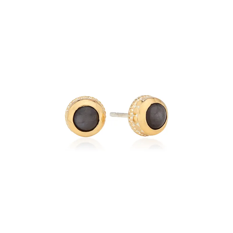 Grey Sapphire Stud Earrings sold by Anna Beck
