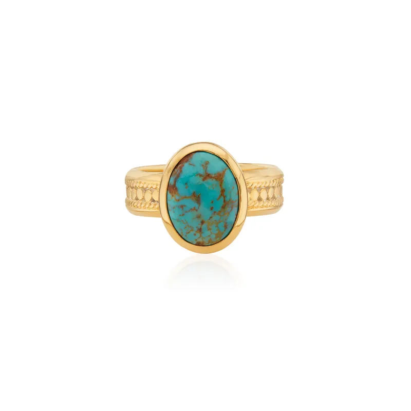 Turquoise Oval Cocktail Ring sold by Anna Beck