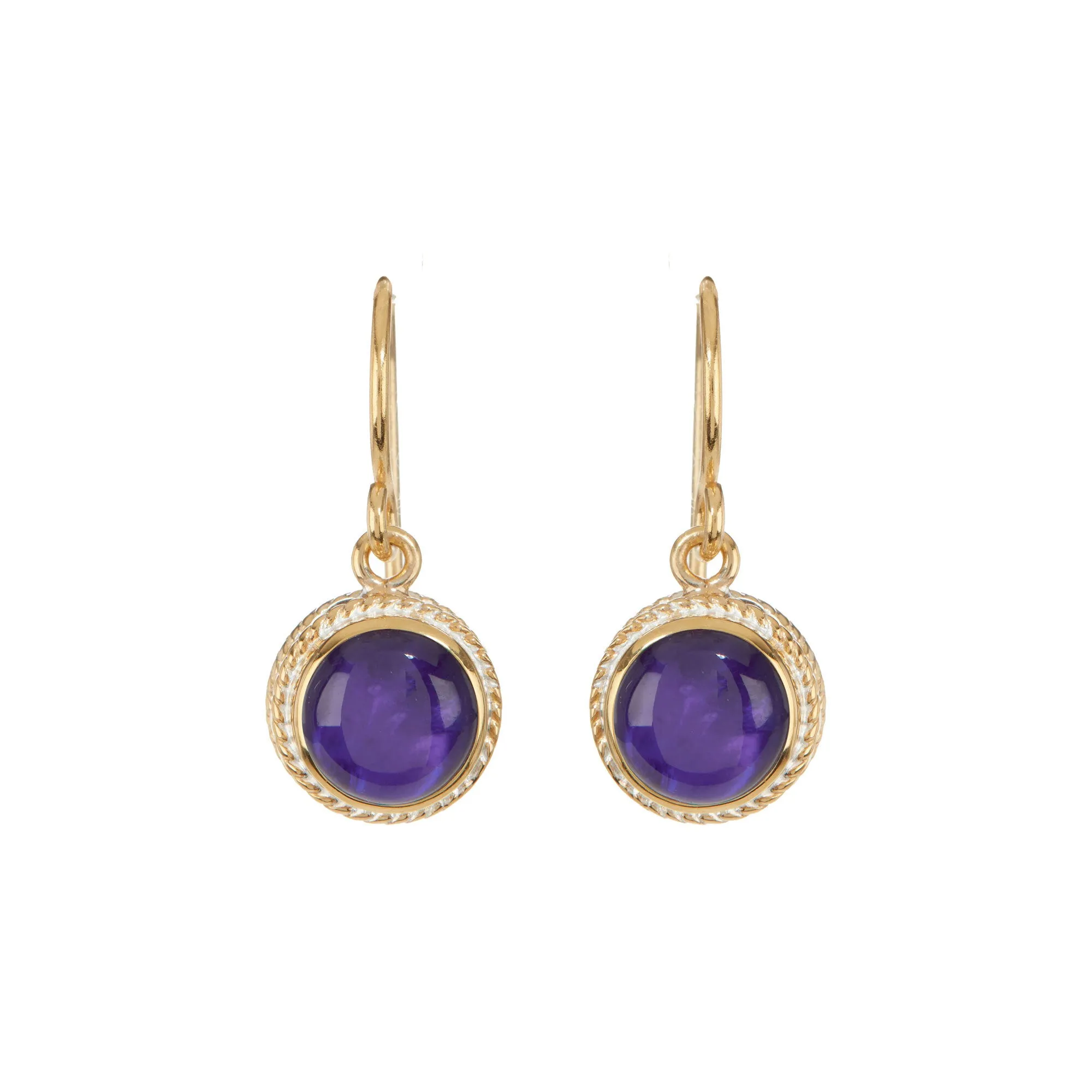Purple Quartz Circle Drop Earrings sold by Anna Beck