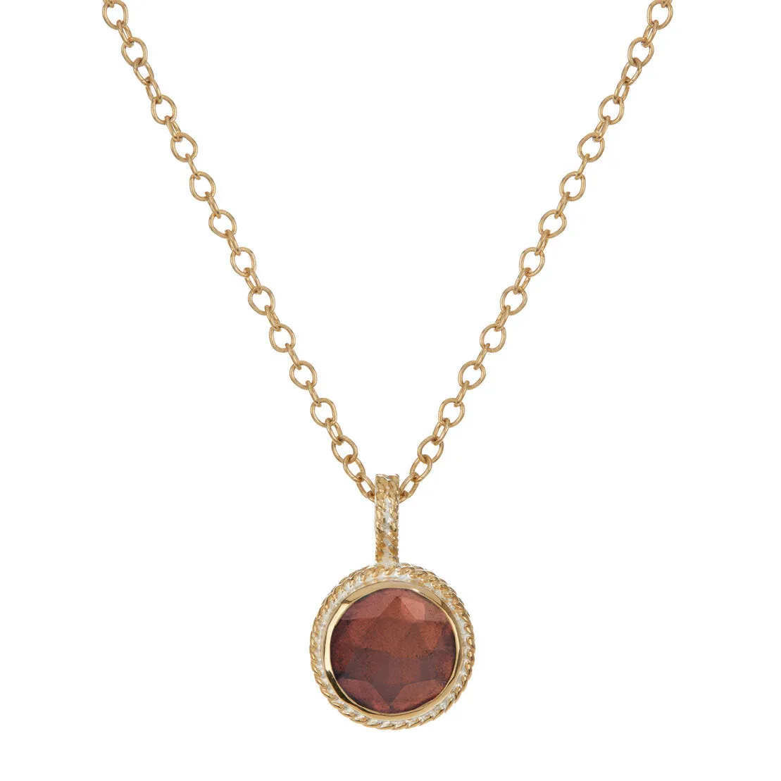 Small Round Garnet Necklace sold by Anna Beck