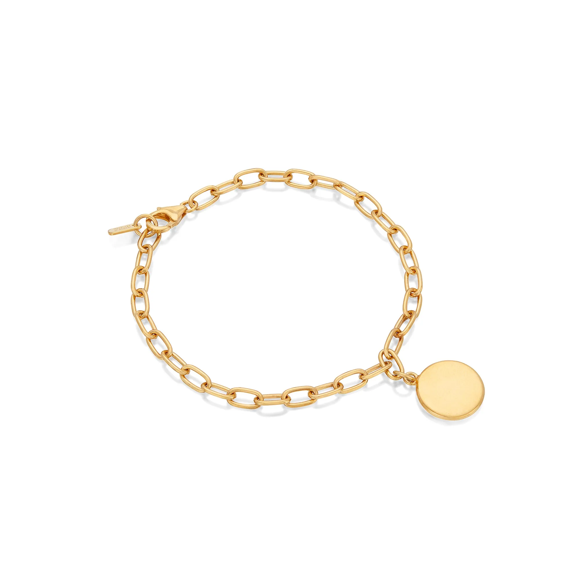 Classic Smooth Rim Charm Bracelet - Gold sold by Anna Beck product image thumbnail 3