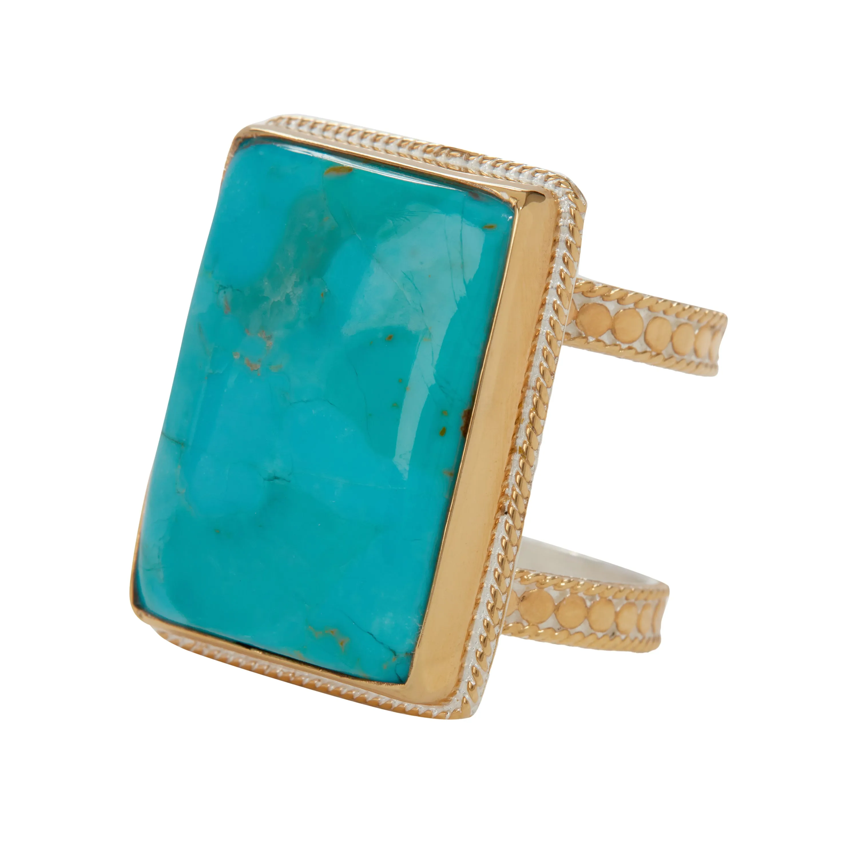 Large Turquoise Rectangular Cocktail Ring sold by Anna Beck product image thumbnail 4