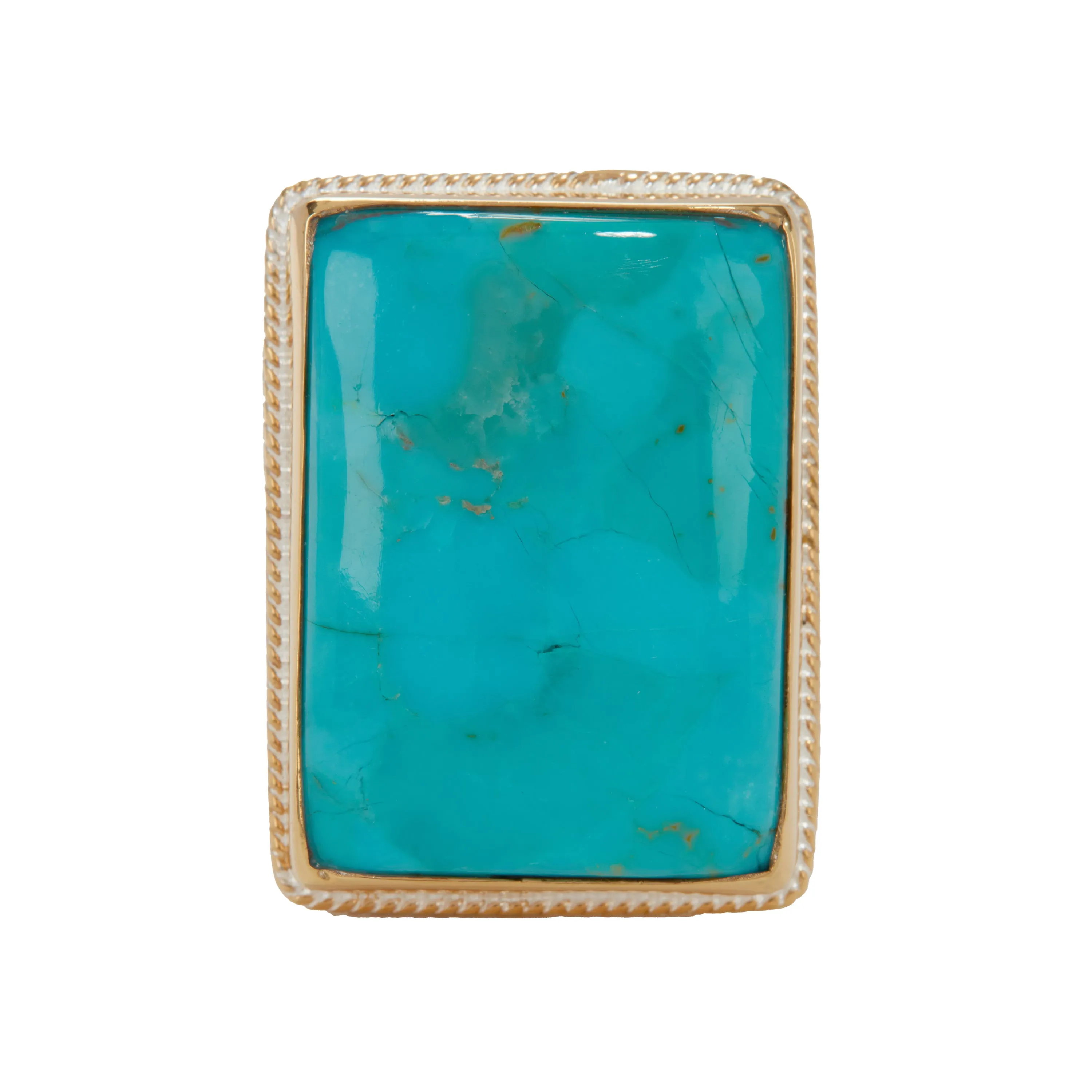 Large Turquoise Rectangular Cocktail Ring sold by Anna Beck