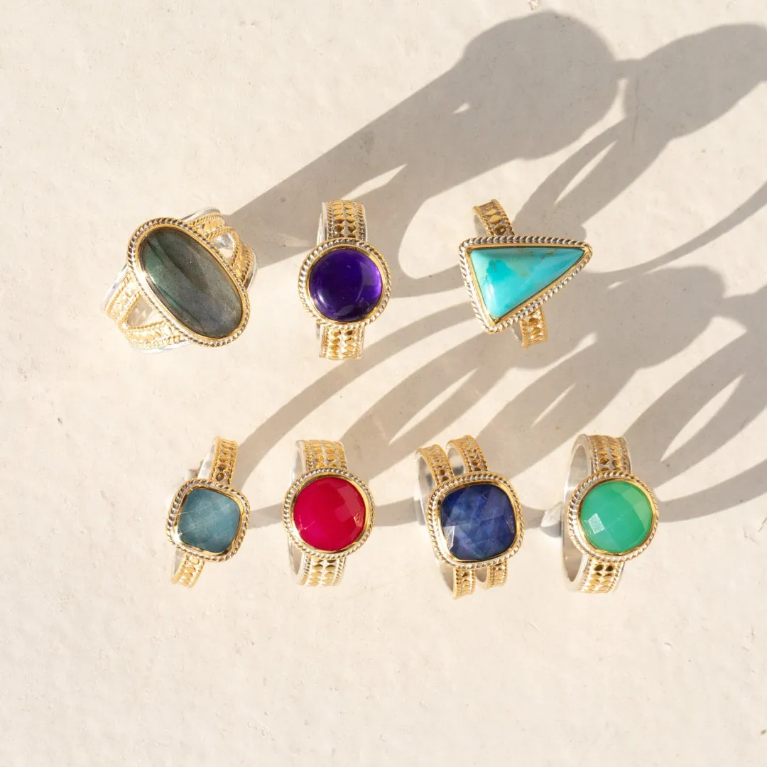 Blue Quartz Cushion Stacking Ring sold by Anna Beck product image thumbnail 2