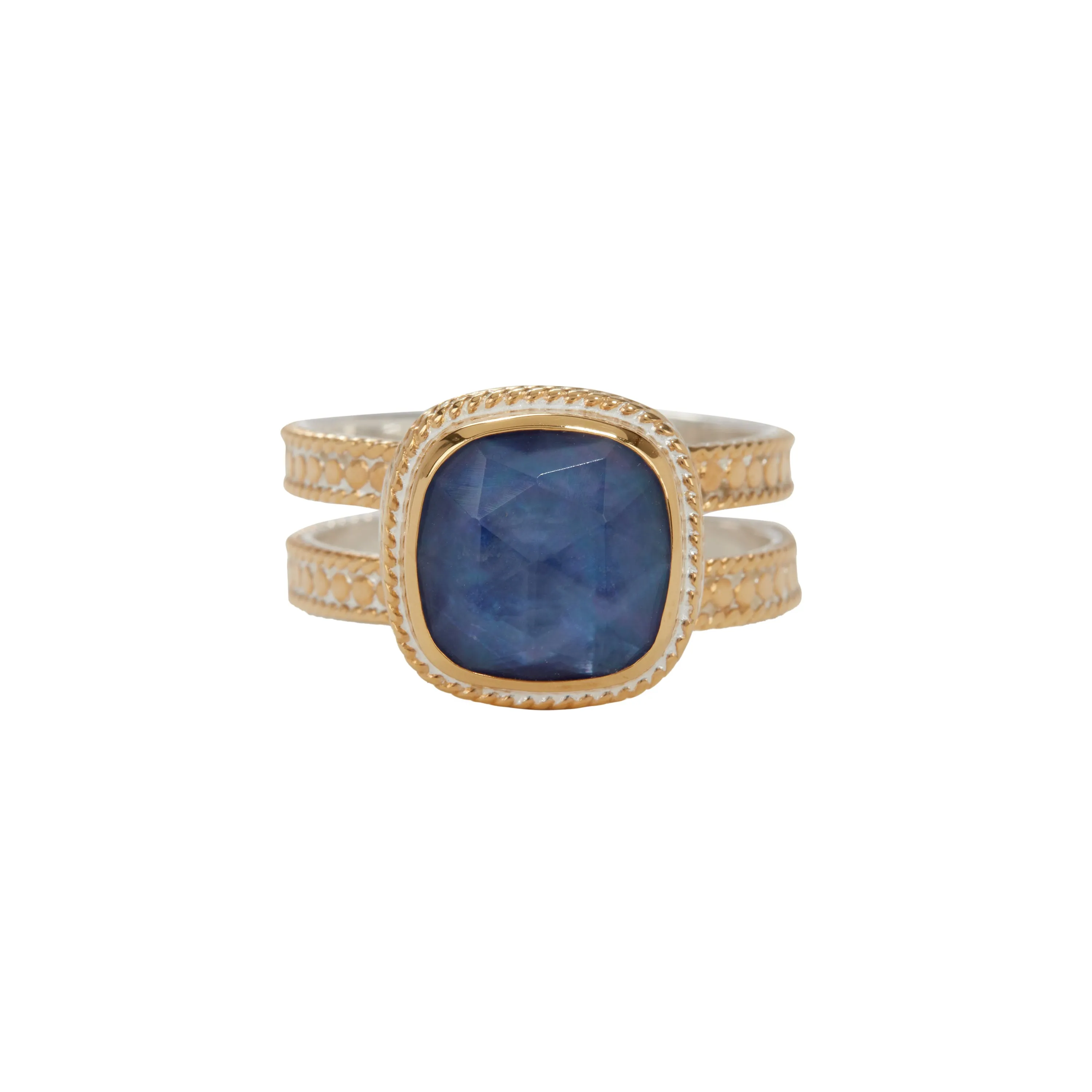 Double Band Lapis Cushion Ring sold by Anna Beck