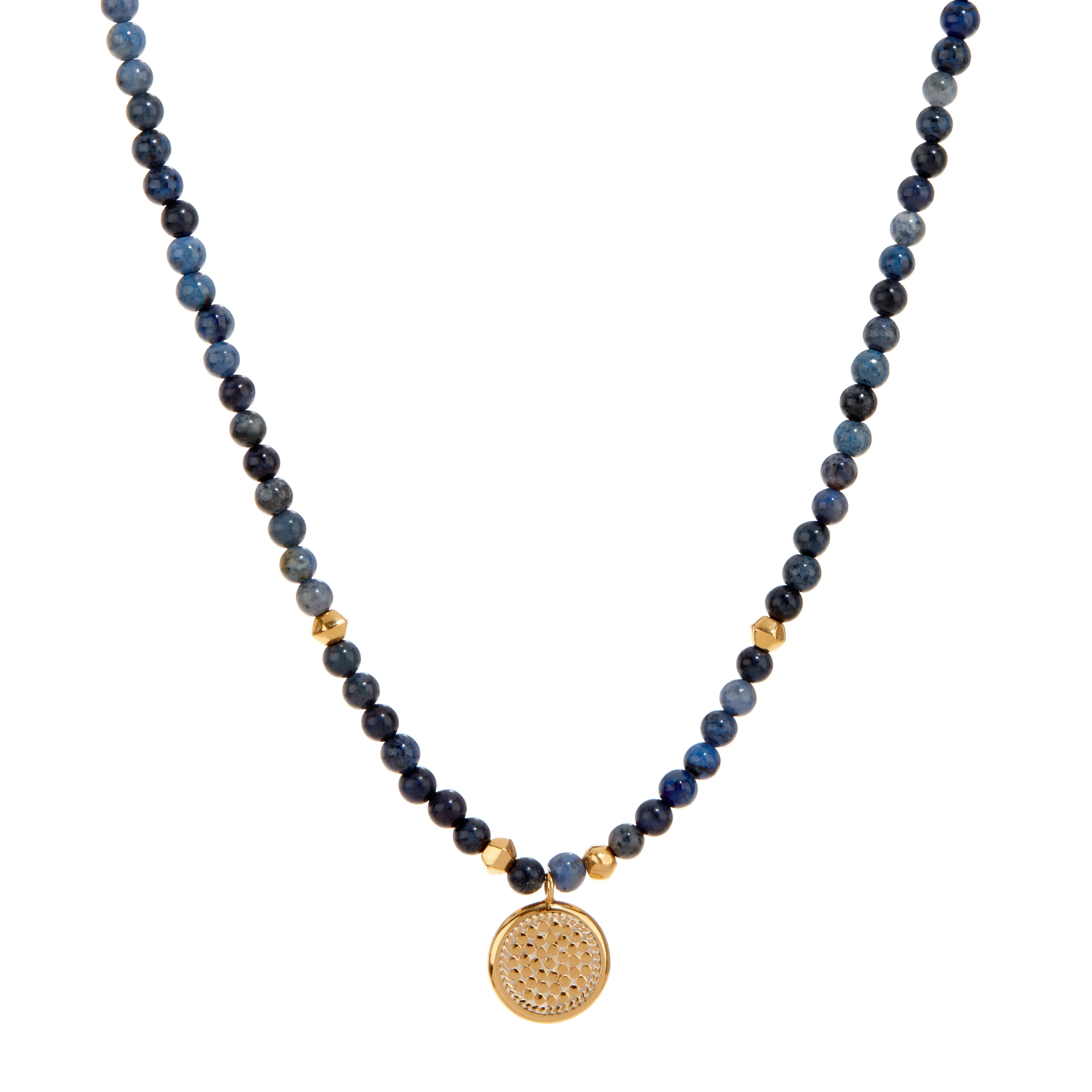 Dumortierite Beaded Pendant Necklace sold by Anna Beck