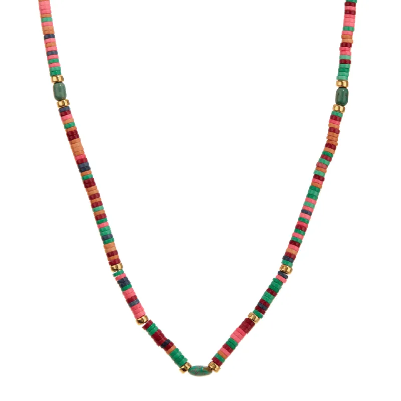 Multi Color Beaded Heishi Necklace sold by Anna Beck