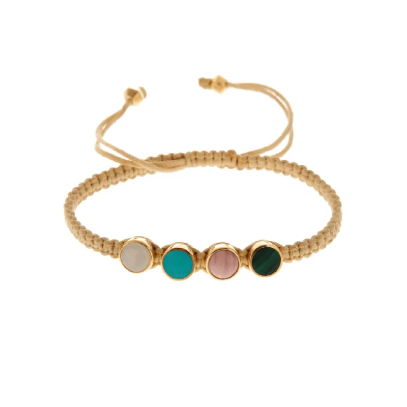Round Multi-Stone Woven Bracelet sold by Anna Beck