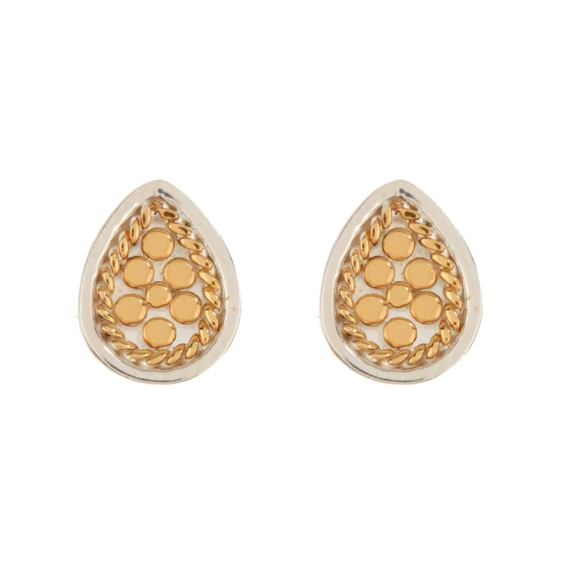 Classic Teardrop Stud - Gold and Silver sold by Anna Beck