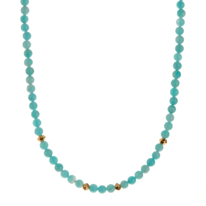 Small Amazonite Beaded Necklace sold by Anna Beck