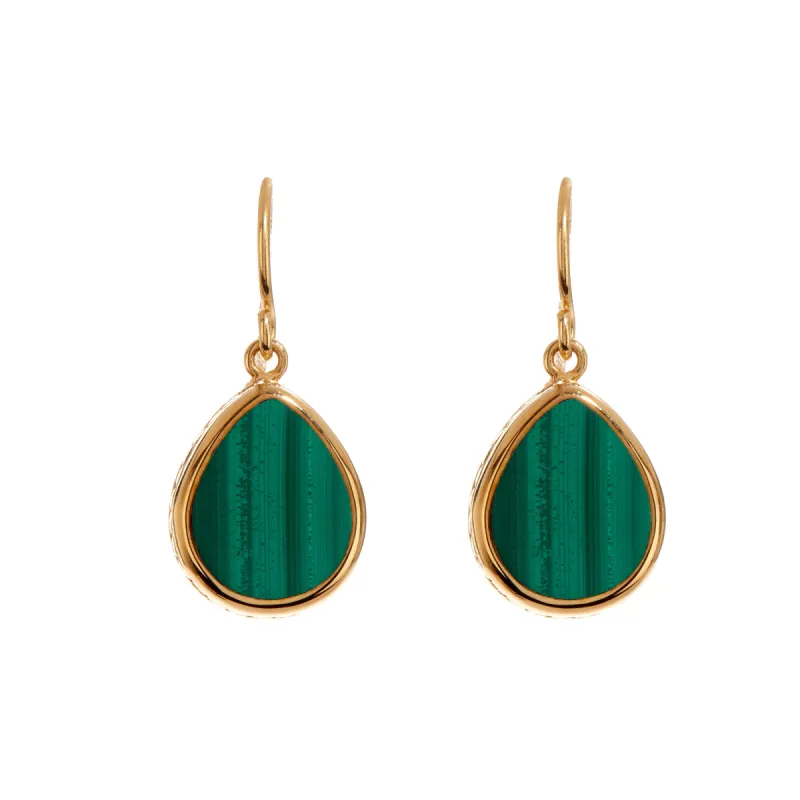 Teardrop Malachite Earrings sold by Anna Beck