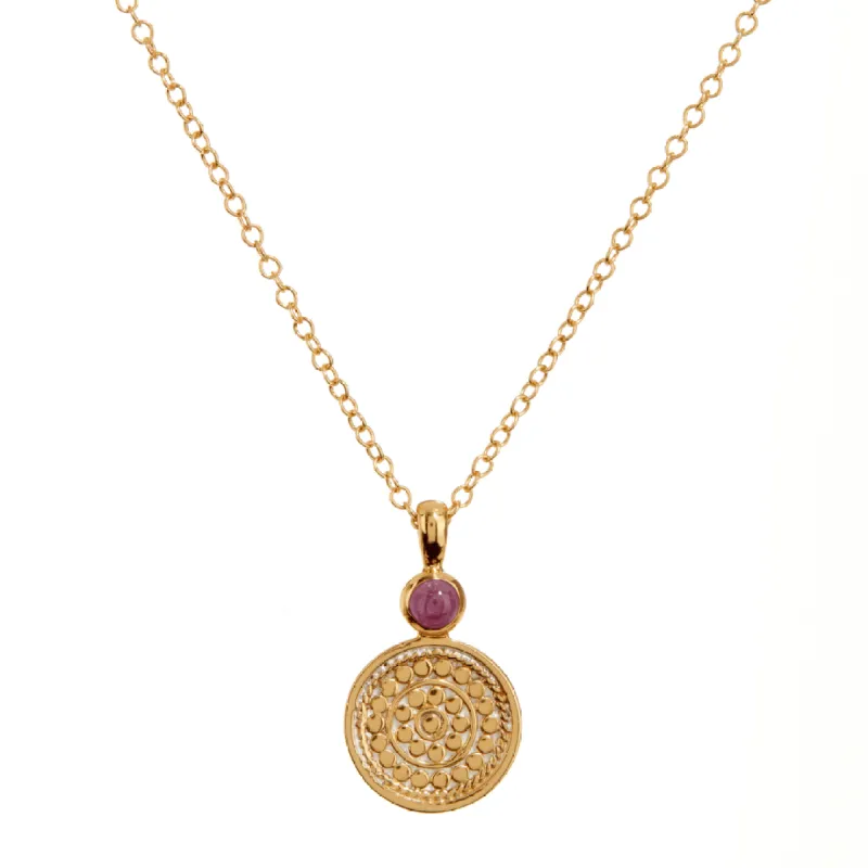 Medium Ruby and Classic Dotted Pendant sold by Anna Beck