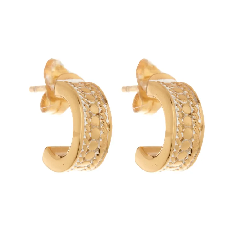 Small Gold Classic Hoop Earrings sold by Anna Beck