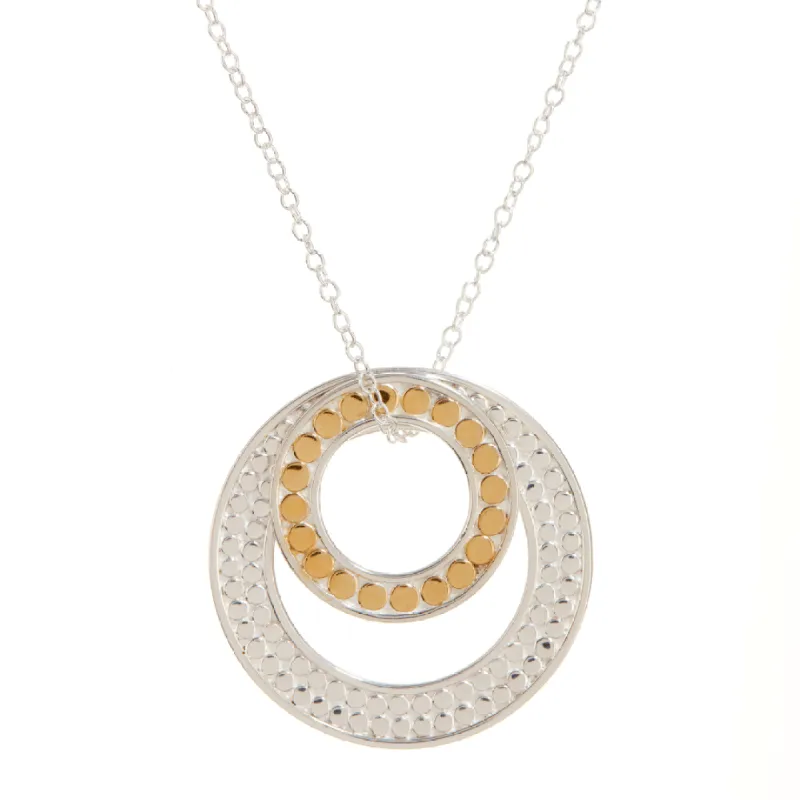 Double Dotted Reversible Pendant Disc Necklace sold by Anna Beck