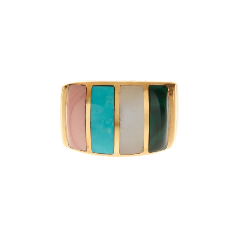Multi-Stone Inlay Ring sold by Anna Beck