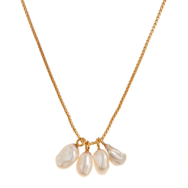 Biwa Pearl Charm Necklace sold by Anna Beck