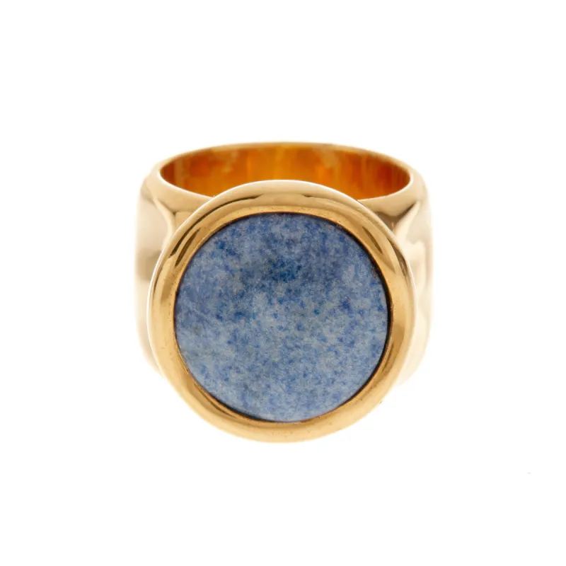 Large Wavy Dumortierite Ring sold by Anna Beck