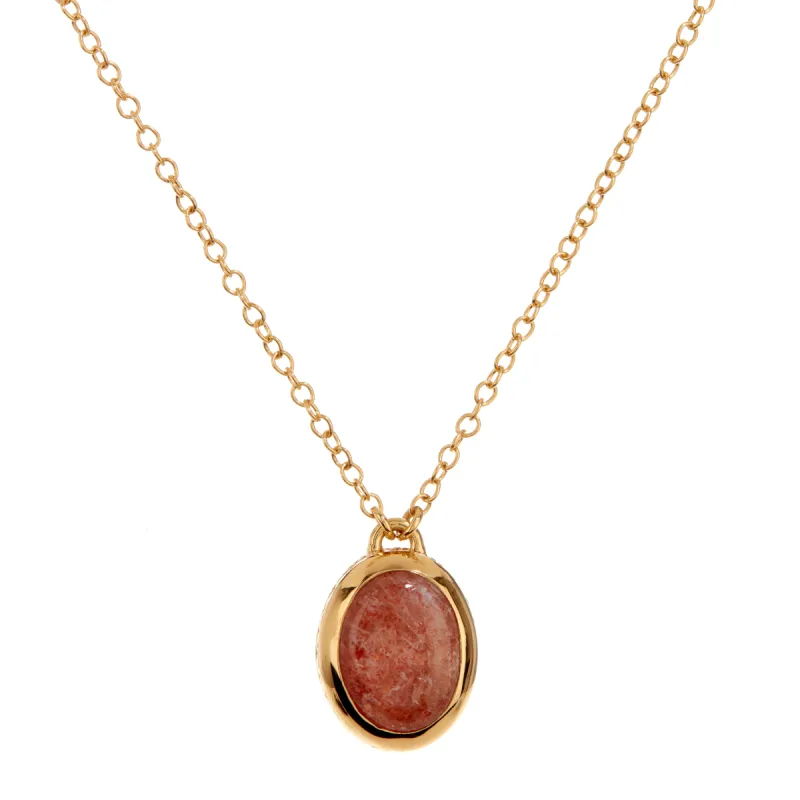 Medium Sunstone Oval Pendant Necklace sold by Anna Beck