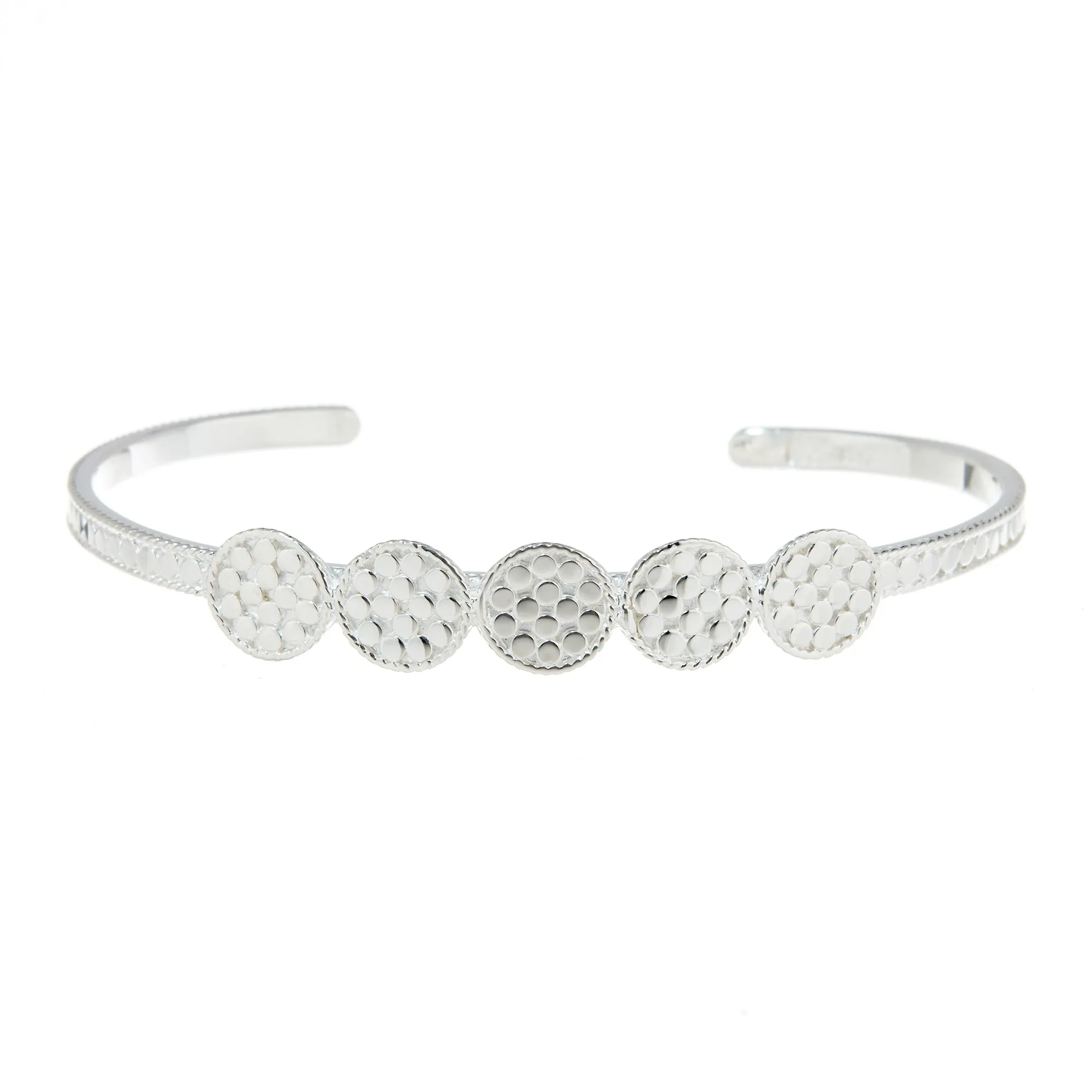 Multi Disc Skinny Cuff - Silver sold by Anna Beck