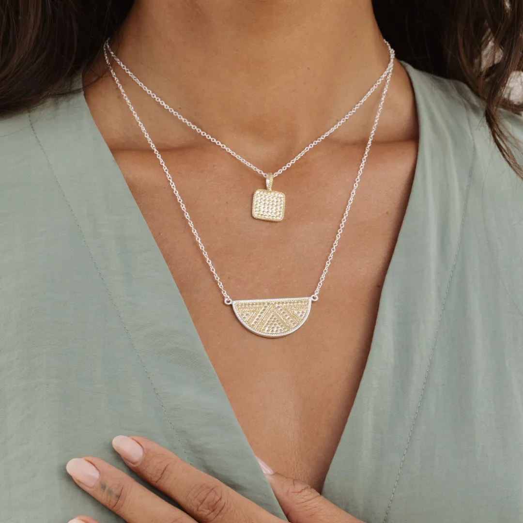 Reversible Half Moon Pendant Necklace - Gold sold by Anna Beck product image thumbnail 2