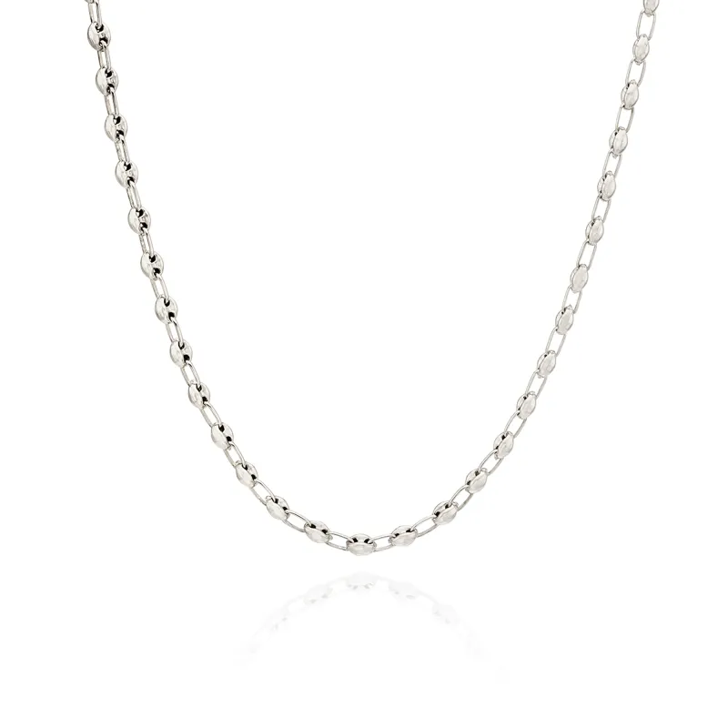 Small Oval Chain Necklace - Silver sold by Anna Beck