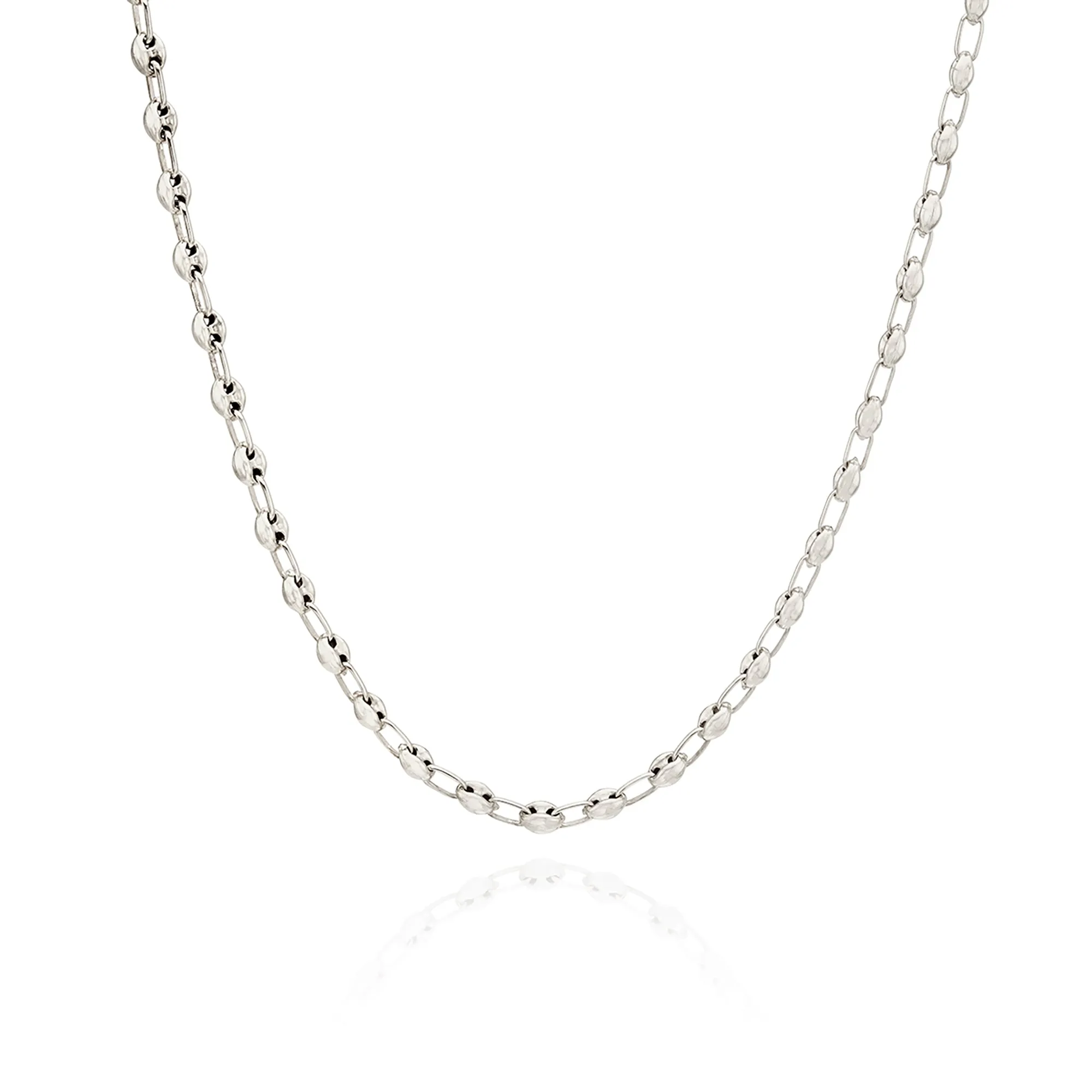 Small Oval Chain Necklace - Silver sold by Anna Beck