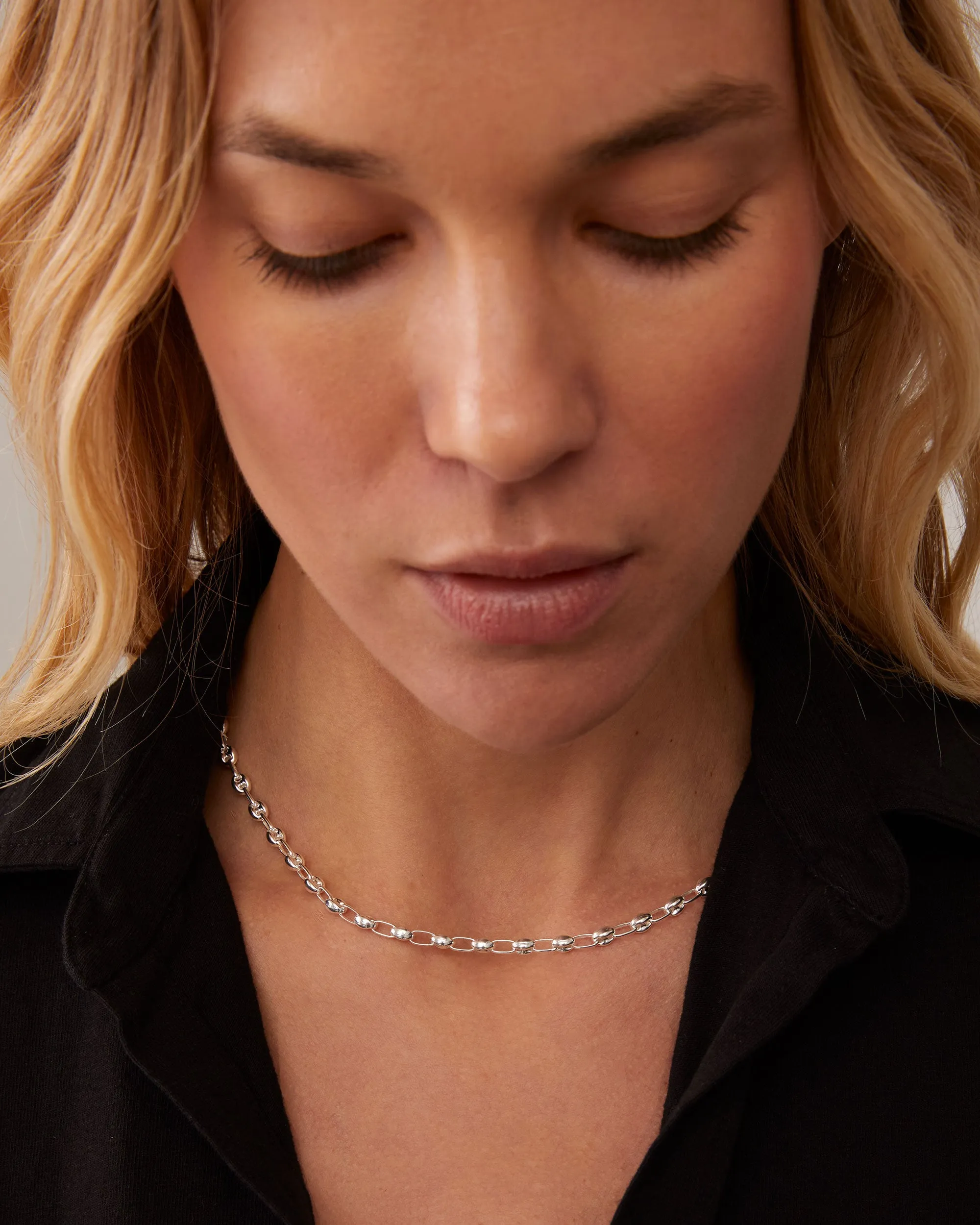 Small Oval Chain Necklace - Silver sold by Anna Beck product image thumbnail 2