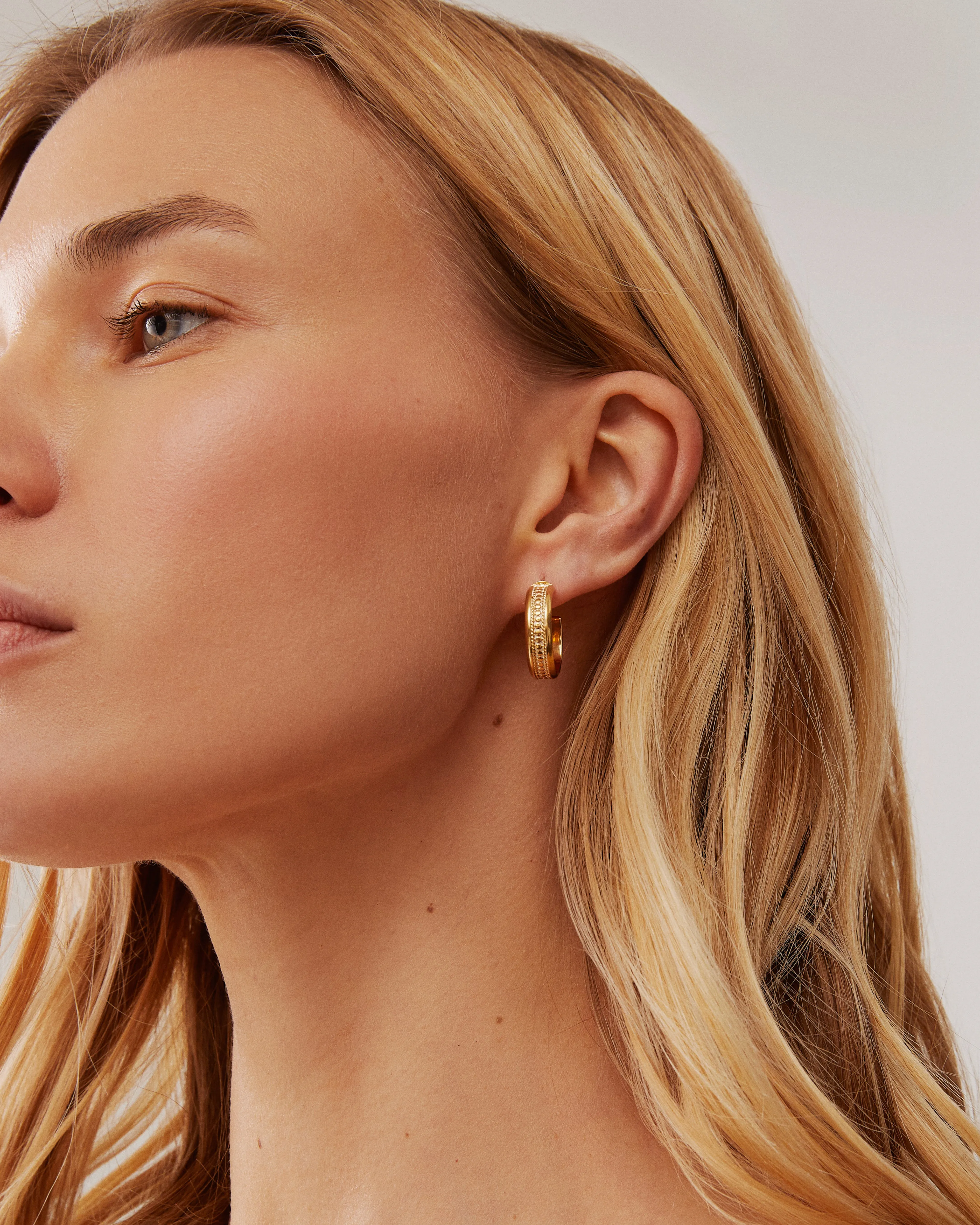 Classic Wide Hoop Earrings - Gold sold by Anna Beck product image thumbnail 2