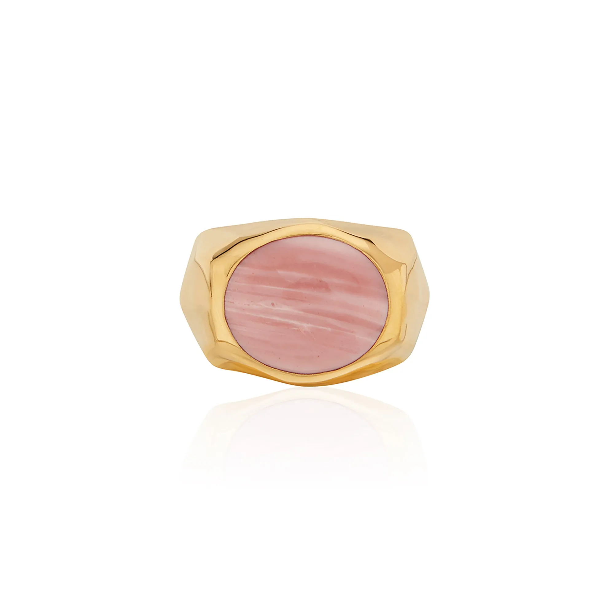 Large Oval Pink Opal Signet Ring sold by Anna Beck