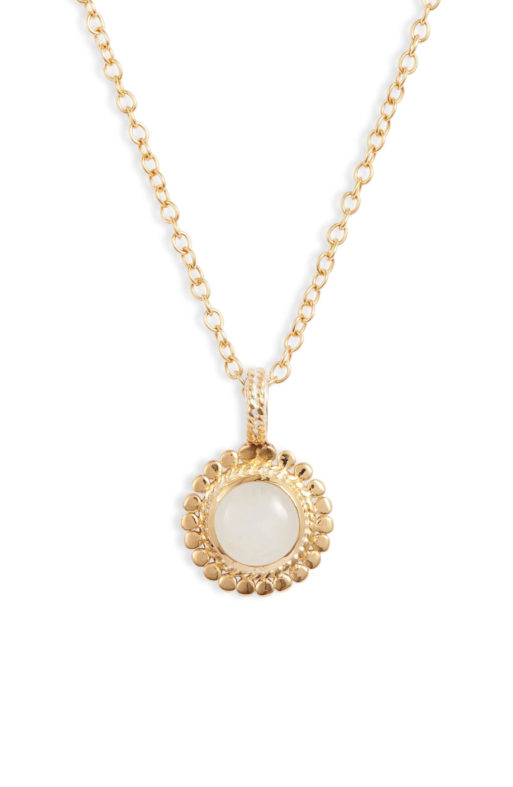 Moonstone Short Scalloped Necklace sold by Anna Beck