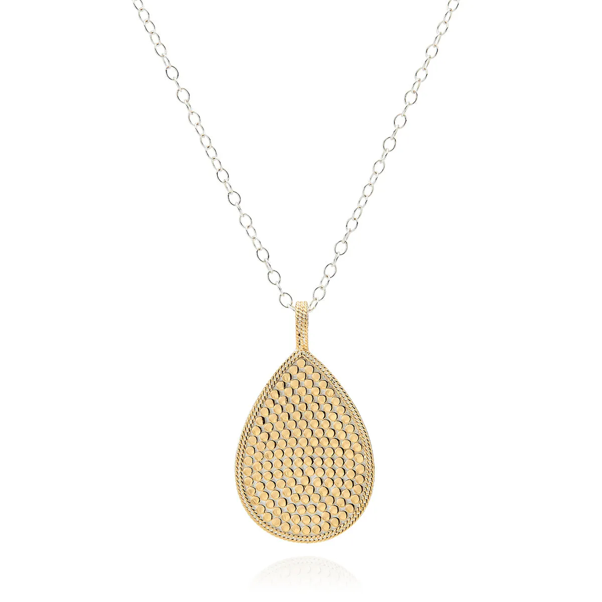 Signature Hammered and Dotted Teardrop Pendant Necklace - Reversible sold by Anna Beck product image thumbnail 2