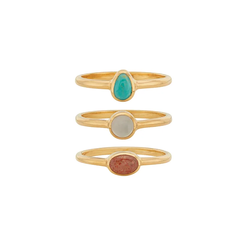 Oasis Dainty Stacking Ring Set sold by Anna Beck