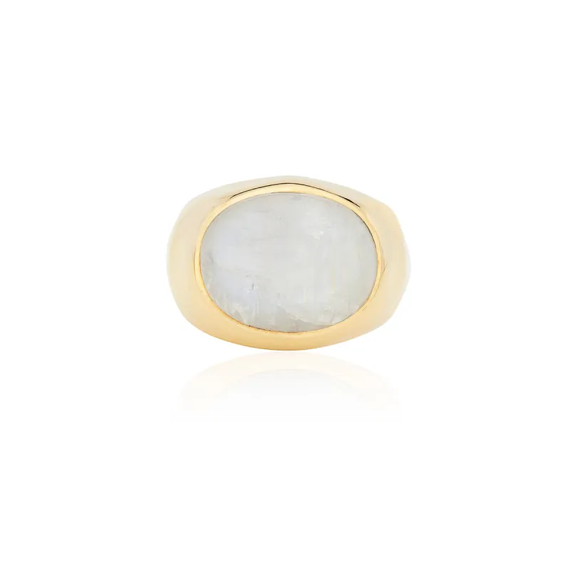 Large Oval Moonstone Signet Ring sold by Anna Beck