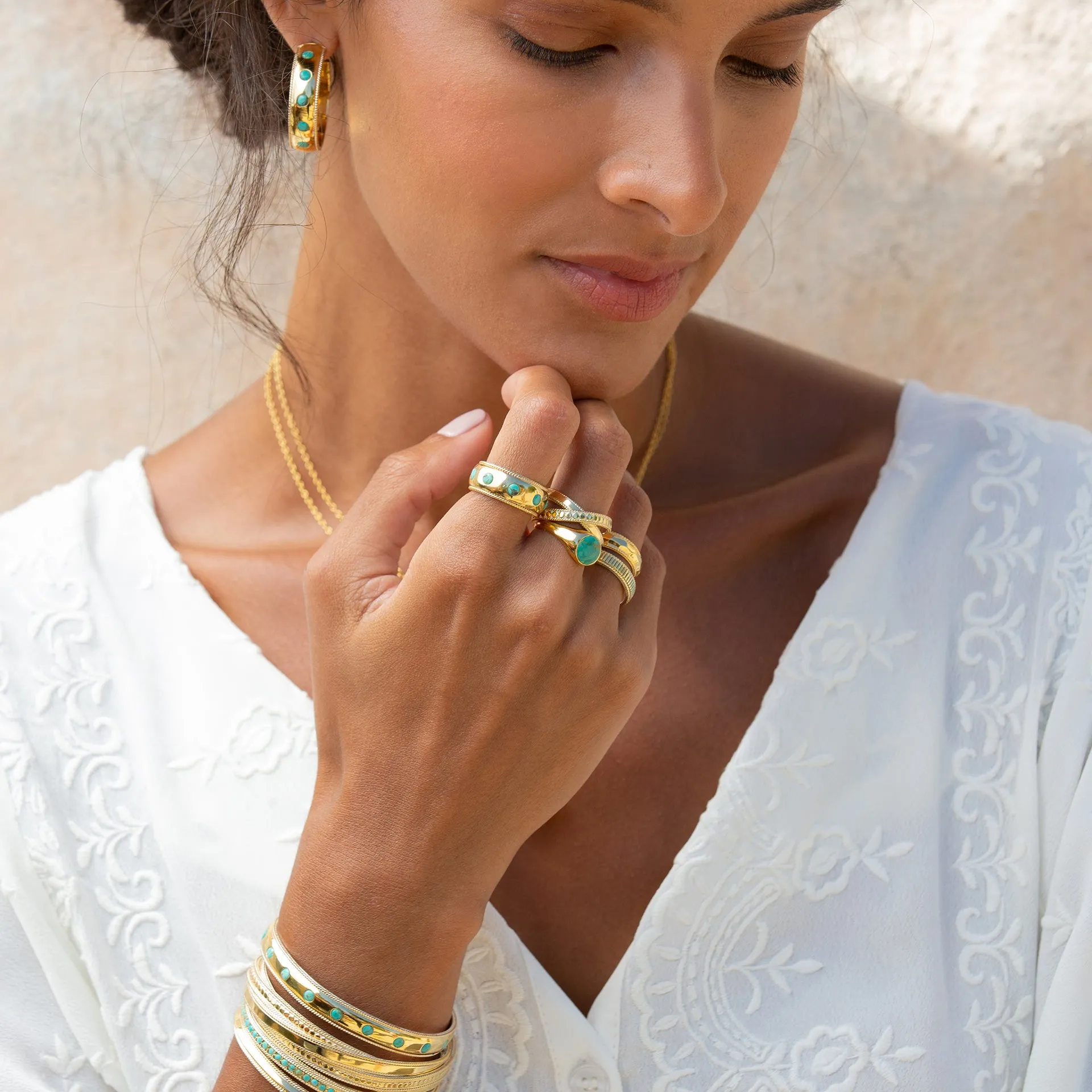 Turquoise Smooth Signet Ring sold by Anna Beck product image thumbnail 4