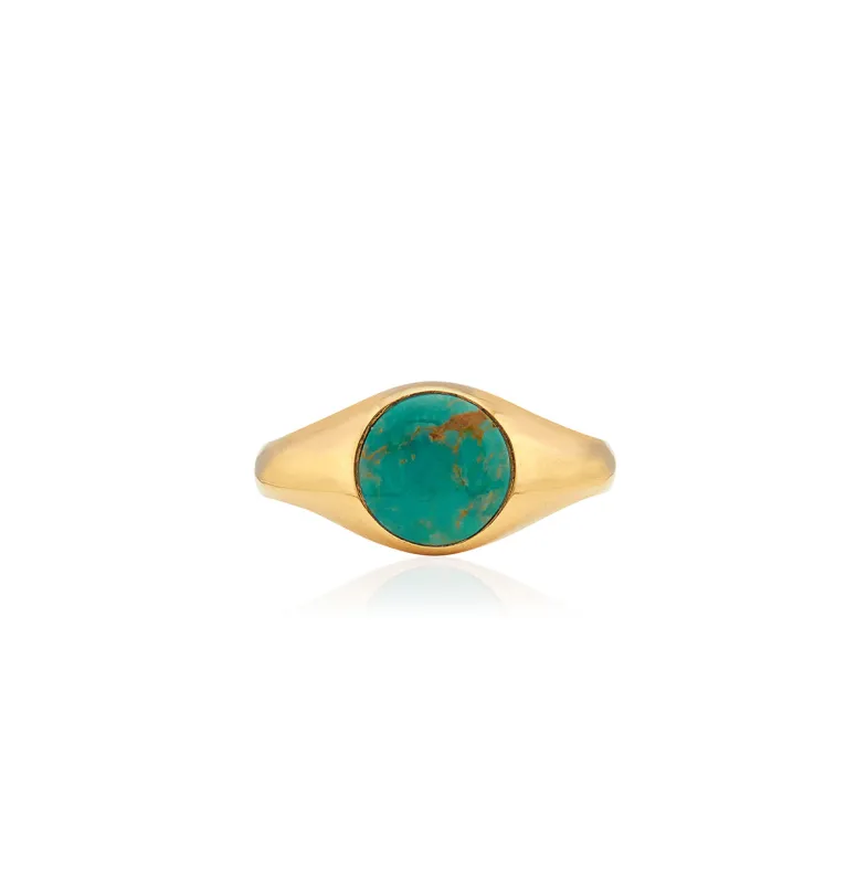 Turquoise Smooth Signet Ring sold by Anna Beck